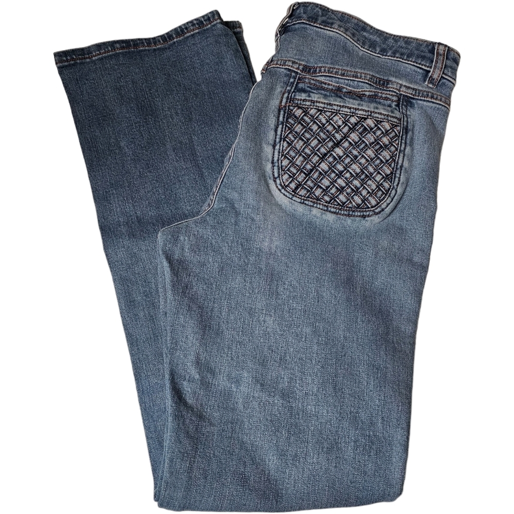 Free People Bootcut Jeans Womens Size 30 Cross Stitch Pockets